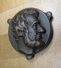 Load image into Gallery viewer, ABRAHAM LINCOLN JOHN COX OCEAN GROVE NJ Antique Decorative Arts Paperweight