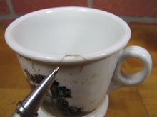 Load image into Gallery viewer, 19c TRAIN CONDUCTOR RR SMITH BARBER SUPPLIES PHILA Occupational Shaving Mug