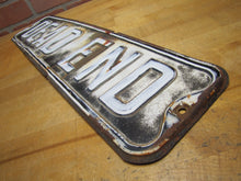 Load image into Gallery viewer, DEAD END Original Old Embossed Steel Metal Street Road Sign Auto Truck Ad