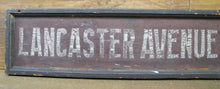 Load image into Gallery viewer, LANCASTER AVENUE DEVON Orig Old Wooden RR Train Station Stop Sign PENNSYLVANIA