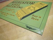 Load image into Gallery viewer, ALLIGATOR STEEL BELT LACING Original Old Advertising Sign Amer Can Co ILL USA