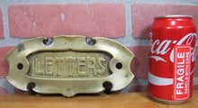 Load image into Gallery viewer, LETTERS Mail Slot Original Old Architectural Hardware Element Bronze Brass Unique