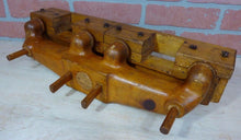 Load image into Gallery viewer, AUTO TRUCK WOOD MANIFOLD FACTORY MOLD Orig Old 2pc Decorative Art Sign V8 Engine