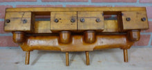 Load image into Gallery viewer, AUTO TRUCK WOOD MANIFOLD FACTORY MOLD Orig Old 2pc Decorative Art Sign V8 Engine