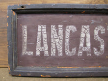 Load image into Gallery viewer, LANCASTER AVENUE DEVON Orig Old Wooden RR Train Station Stop Sign PENNSYLVANIA