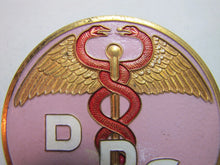 Load image into Gallery viewer, DDS DOCTOR DENTAL SURGERY Original Old Topper Badge Pink Dentist Plaque Sign Ad