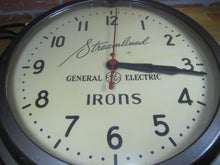 Load image into Gallery viewer, STREAMLINED IRONS Orig Art Deco NEON General Electric Ad SIGN CLOCK NJ PICK UP
