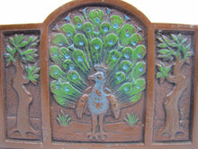Load image into Gallery viewer, PEACOCK TREE OF LIFE JUDD Mfg Co Antique Decorative Arts Letter Holder Rack