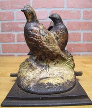 Load image into Gallery viewer, QUAILS BB BUTT BALTO MD Anique Cast Iron BOOT SCRAPER Decorative Art Statue