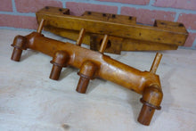 Load image into Gallery viewer, AUTO TRUCK WOOD MANIFOLD FACTORY MOLD Orig Old 2pc Decorative Art Sign V8 Engine