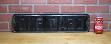 Load image into Gallery viewer, DEAD END Original Old Embossed Steel Metal Street Road Sign Auto Truck Ad