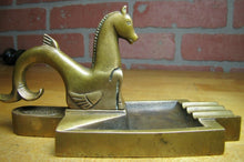 Load image into Gallery viewer, Art Deco Stylized Serpent Sea Monster Beast Ashtray Tray United Brass Works NYC