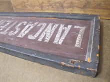 Load image into Gallery viewer, LANCASTER AVENUE DEVON Orig Old Wooden RR Train Station Stop Sign PENNSYLVANIA