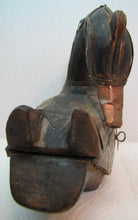 Load image into Gallery viewer, Folk Art Wood Hand Carved Decorated Swan Trinket Box Wood Copper Brass Unique