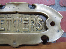Load image into Gallery viewer, LETTERS Mail Slot Original Old Architectural Hardware Element Bronze Brass Unique