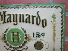 Load image into Gallery viewer, EL MAYNARDO BH HAVANA CIGAR BALLARD HOLLIDAY Antique Sign Parker Dec Co Balto Md