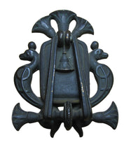 Load image into Gallery viewer, EGYPTIAN REVIVAL COBRAS PALMS Door Knocker Old Interior Architectural Hardware