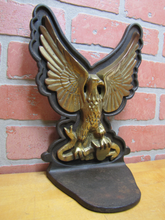 Load image into Gallery viewer, SPREAD WINGED EAGLE Old Large Cast Iron Brass Bronze Doorstop Bookend Decorative Art Statue