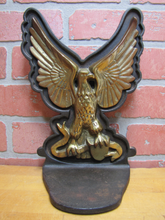 Load image into Gallery viewer, SPREAD WINGED EAGLE Old Large Cast Iron Brass Bronze Doorstop Bookend Decorative Art Statue