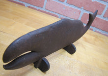 Load image into Gallery viewer, WHALE Old Cast Iron Doorstop Folk Art Decorative Statue Nautical Sea Sign Ad