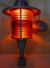 Load image into Gallery viewer, BOSTON POLICE Dept SIGNAL SERVICE Old Retired HD Light Nautical Street RR Lamp