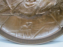 Load image into Gallery viewer, COLUMBIAN EXPO CHICAGO 19c Bronze Plaque Discovery of America TONETTI PARIS 1892