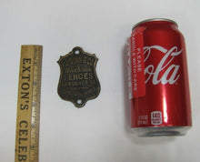Load image into Gallery viewer, PJ DINN & Co WIRE & IRON FENCES BOSTON MASS Antique Bronze Brass Nameplate Sign