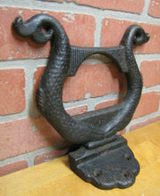 Load image into Gallery viewer, DOUBLE FISH Antique Cast Iron Figural BootScraper BootJack Decorative Art Statue
