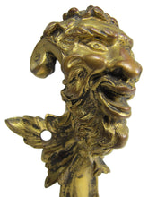 Load image into Gallery viewer, 19c Bronze Devil Demon Antique Decorative Art Ornate Architectural Hardware
