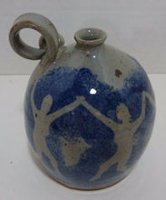 Load image into Gallery viewer, NUDE DANCING NYMPHS Studio Art Pottery Sm Stoneware Jug Pigtail Handle Signed