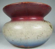 Load image into Gallery viewer, USA Crest Thirteen Star Antique Redware Americana Pottery Spittoon Cuspidor Pot