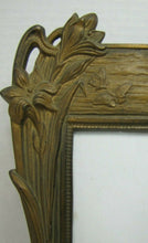 Load image into Gallery viewer, Art Nouveau Lovely Maiden Butterflies Flowers Antique Decorative Arts Frame