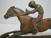 Load image into Gallery viewer, Jockey Horse Racing Riding Old Bronze Decorative Arts Bookends