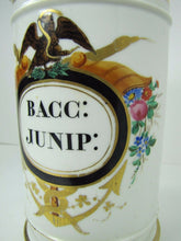 Load image into Gallery viewer, A COLLIN PARIS EAGLE SNAKE Antique 19c Porcelain APOTHECARY JAR w Lid Exquisite