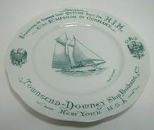 Load image into Gallery viewer, 1902 METEOR YACHT EMPEROR GERMANY Plate TOWNSEND DOWNEY SHIP BUILDING Co NY USA