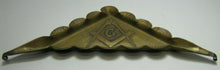 Load image into Gallery viewer, Masonic Freemasons signed Hamel Cherbourg Antique Brass Copper Advertising Tray