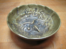 Load image into Gallery viewer, OWL Antique Bronze Tray High Relief Ornate Detail Deep Thick Trinket Card Tip