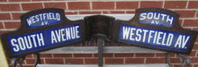 Load image into Gallery viewer, WESTFIELD AVE & SOUTH AVE Antique Historic New Jersey Circle Street Road Ad Sign