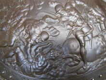 Load image into Gallery viewer, GLADIATOR WARRIOR BATTLE SHIELD S&K Antique Cast Iron Wall Decorative Art Plaque