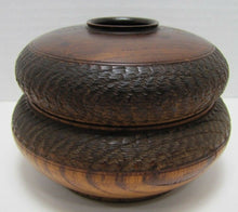 Load image into Gallery viewer, 1800s Swirling Logs Good Luck Victorian Decorative Arts Wooden Hair Receiver