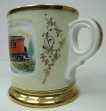Load image into Gallery viewer, TRAIN CABOOSE RAILROAD Old Advertising Occupational Shaving Mug Porcelain 1212