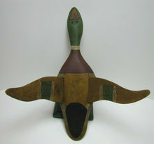 Load image into Gallery viewer, Folk Art Duck Decoy Statue RAF Robert Allen Francis Adirondacks NY 1950s Artwork