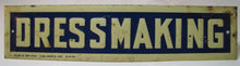 Load image into Gallery viewer, 1920s DRESSMAKING Sign ALLEN & VAN DYKE BROOKLYN NY Embossed Tin Salesman Sample