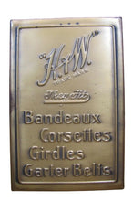 Load image into Gallery viewer, H&W BANDEAUX CORSETTES GIRDLES GARTER BELTS Antique Ad Sign W&H Newark NJ