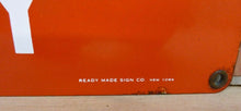 Load image into Gallery viewer, STOP SOUND HORN PROCEED SLOWLY Old Porcelain Sign Railroad Industrial Shop Safety Advertising RMCo NY READY MADE Sign Co New York 12x18