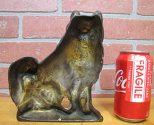 Load image into Gallery viewer, MALAMUTE c1930 CREATION Co Old Dog Cast Iron Doorstop Decorative Art Statue AGED2PERFECTIONSTORE