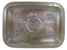 Load image into Gallery viewer, 1914 FIRESTONE NATIONAL FIRE CHIEFS NEW ORLEANS Convention Antique Ad Tray W&H