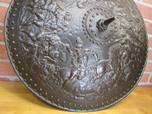 Load image into Gallery viewer, GLADIATOR WARRIOR BATTLE SHIELD S&K Antique Cast Iron Wall Decorative Art Plaque