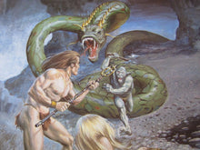 Load image into Gallery viewer, 1980s CompuServe ADVENTURE Video Game Promo Poster artwork Gray Morrow SciFi
