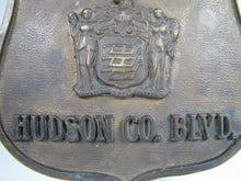 Load image into Gallery viewer, DEPUTY COMMISSIONER HUDSON CO BLVD Old Bronze Badge Plaque Nameplate Advertising Sign Auto Truck Badge